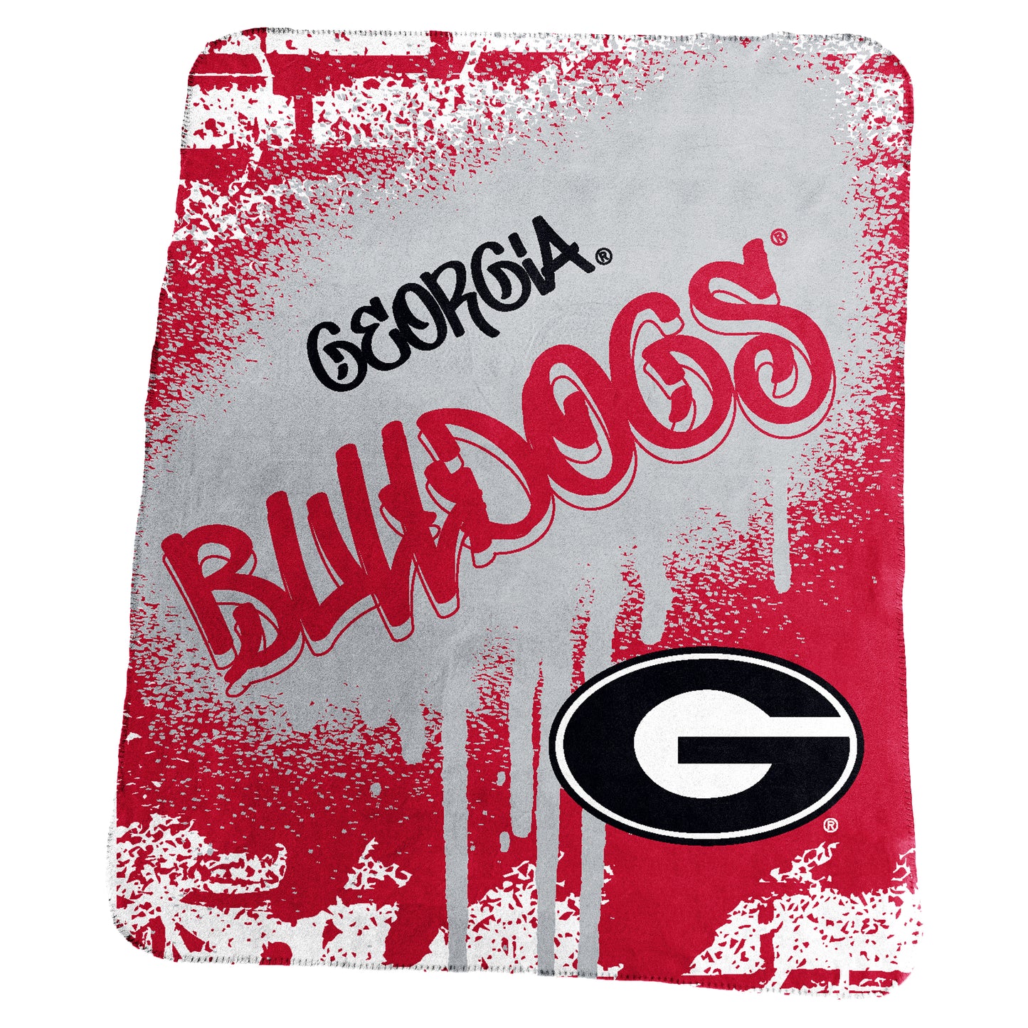 Georgia Classic Graffiti Fleece Throw