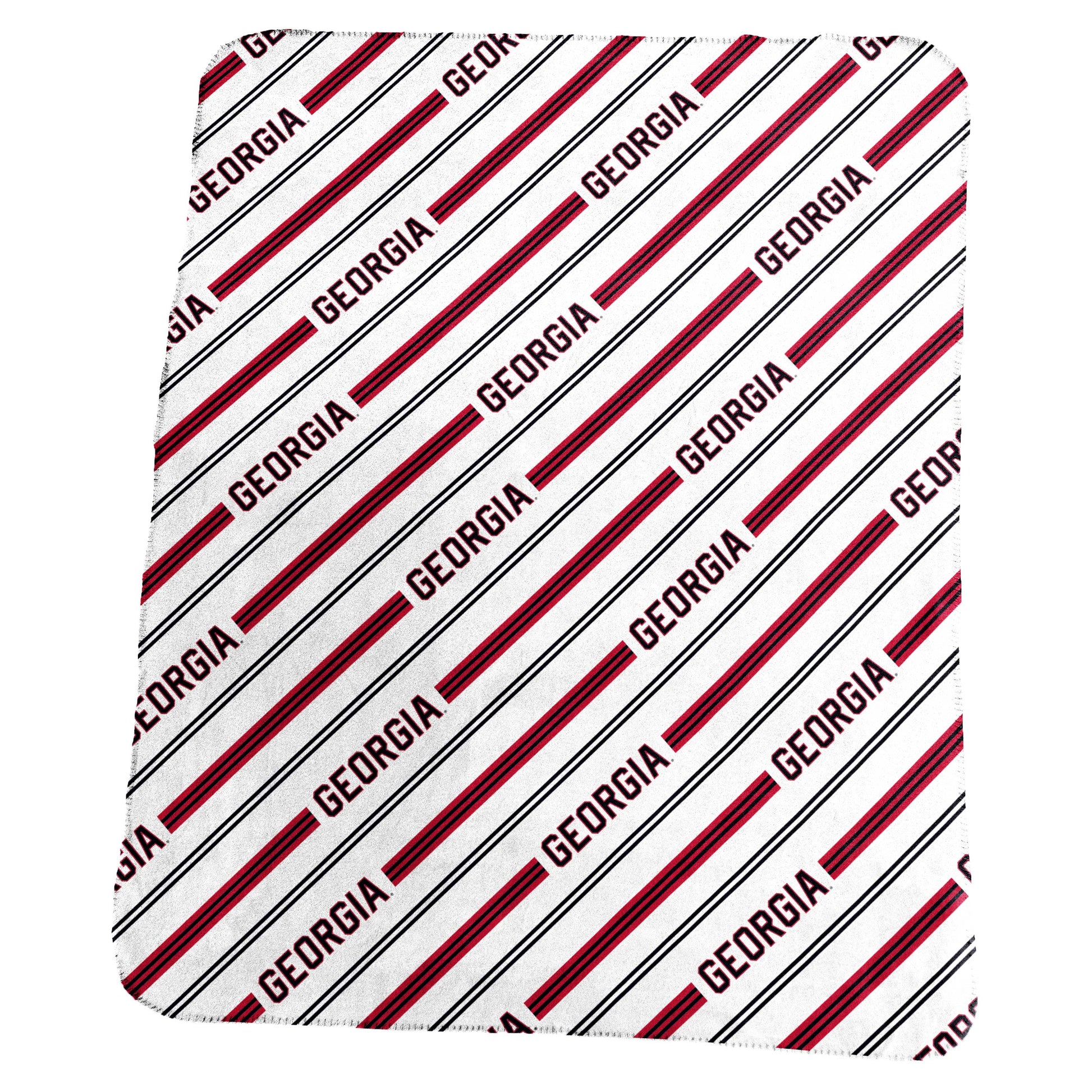 Georgia Classic Vertical Stripe Fleece Throw