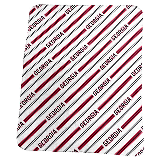 Georgia Classic Vertical Stripe Fleece Throw