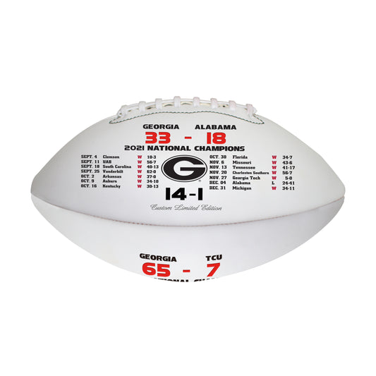 Georgia Back to Back FS Autograph Debossed Football
