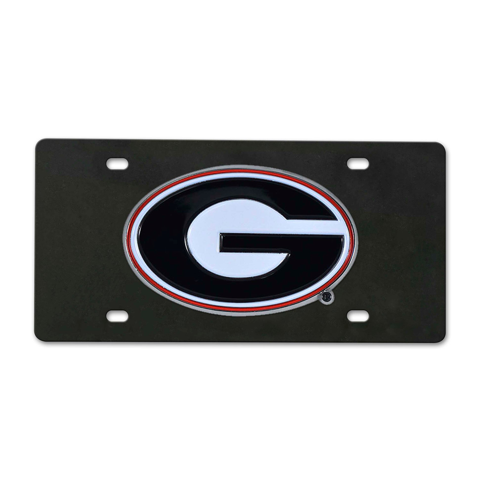 University of Georgia Black Diecast License Plate