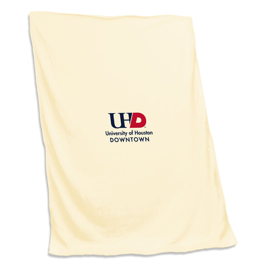 Houston Downtown Oatmeal Screened Sweatshirt Blanket