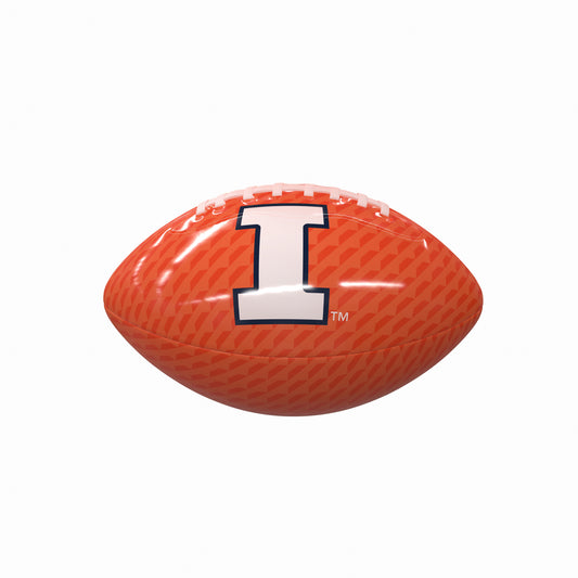 Illinois Carbon Fiber Mini-Size Glossy Football