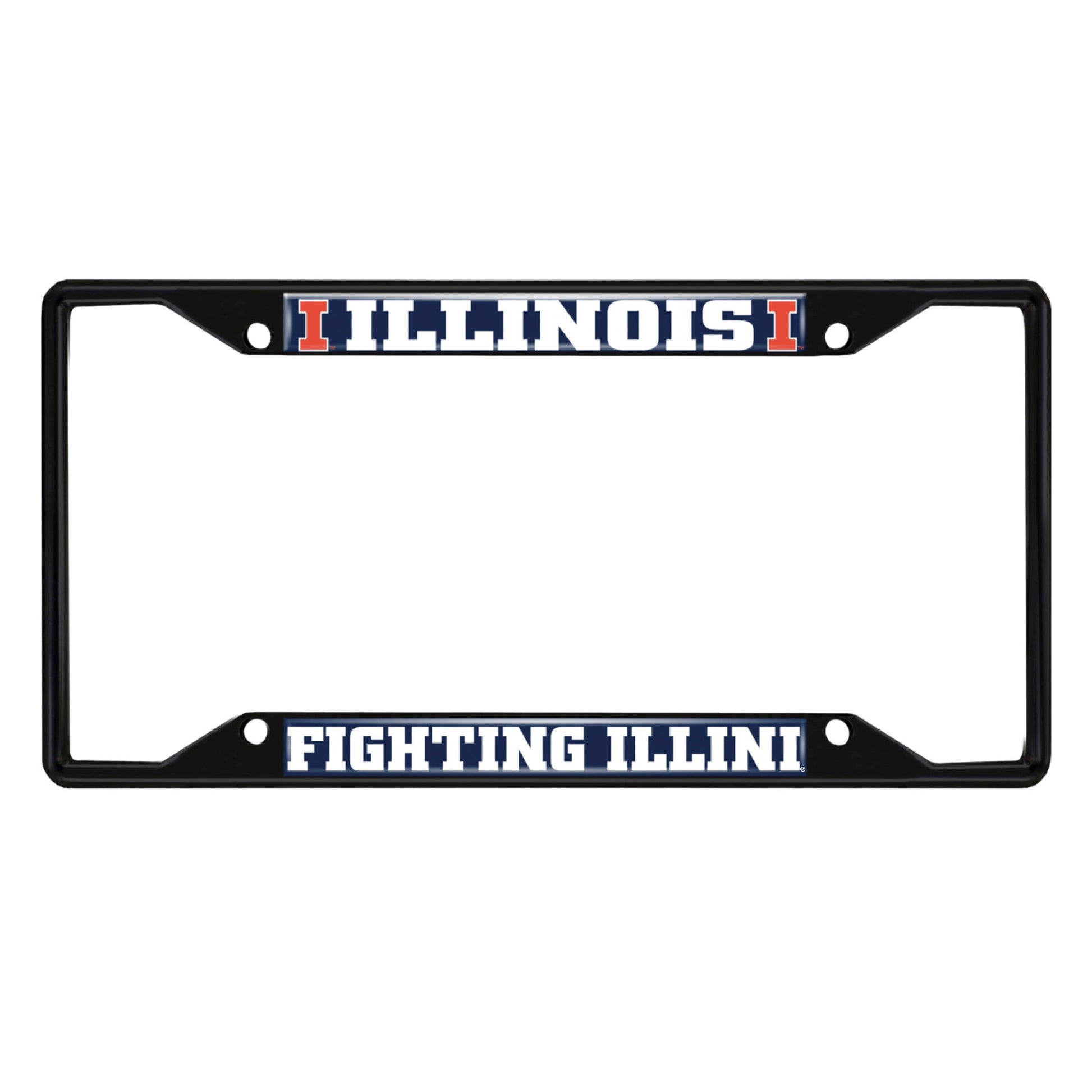 University of Illinois Black License Plate Frame