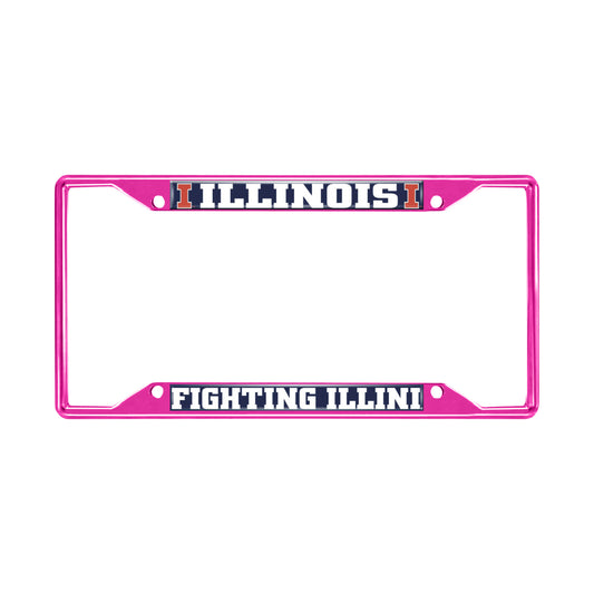Illinois-Pink License Plate Frame