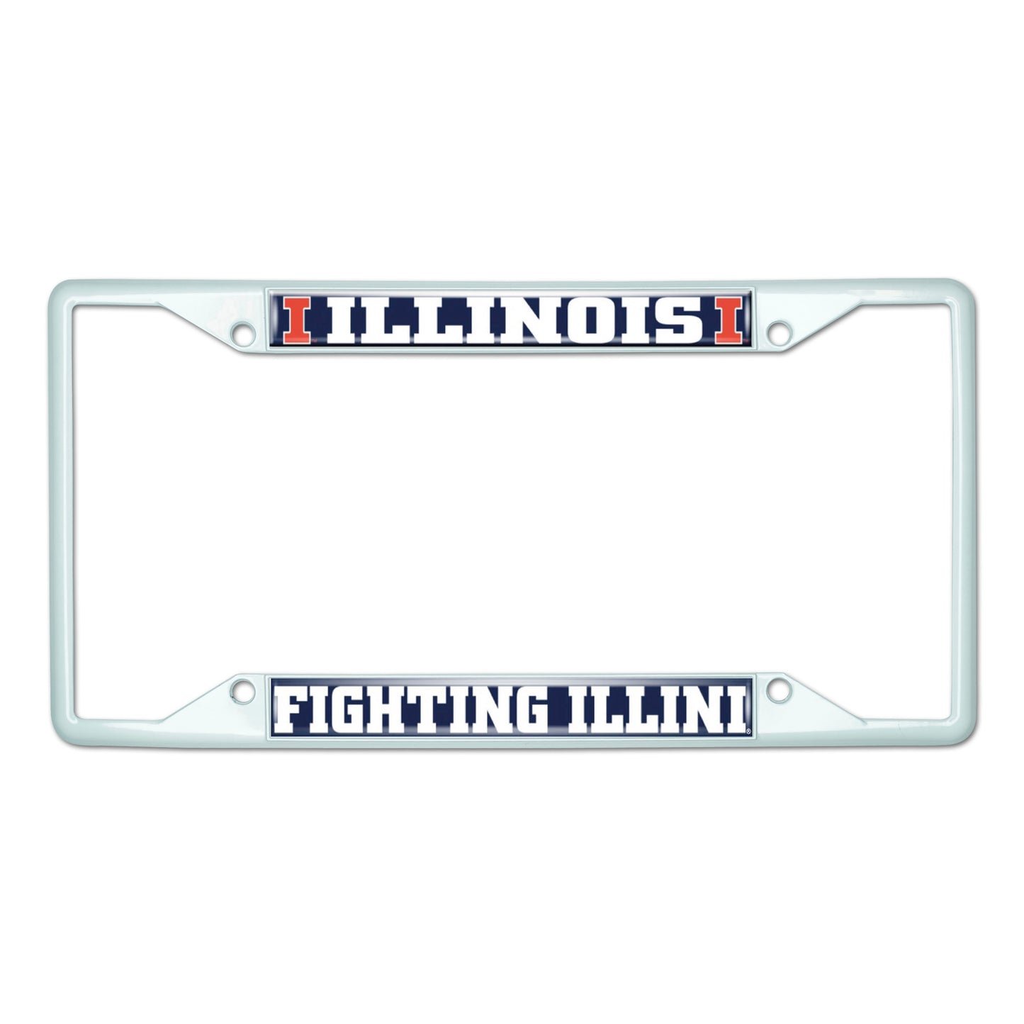 Illinois-White License Plate Frame