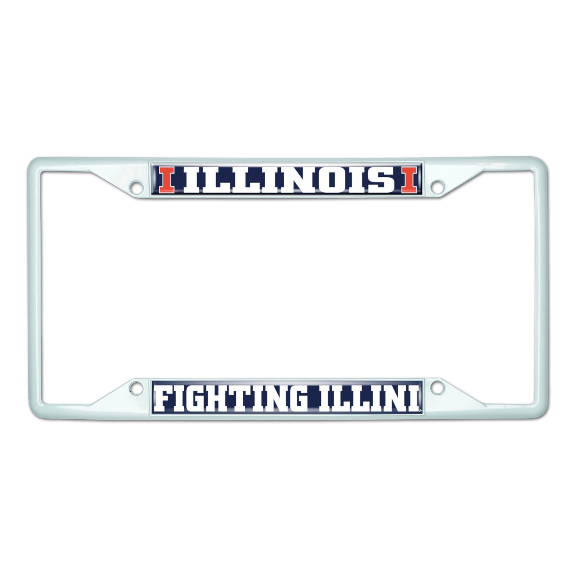 Illinois-White License Plate Frame
