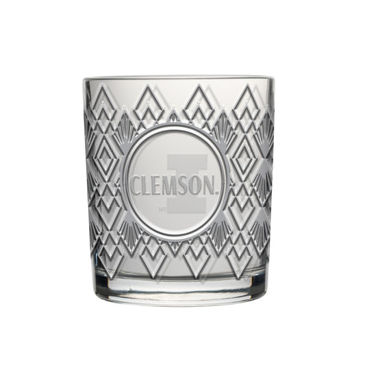 Illinois 12oz Diamond Stained Rocks Glass