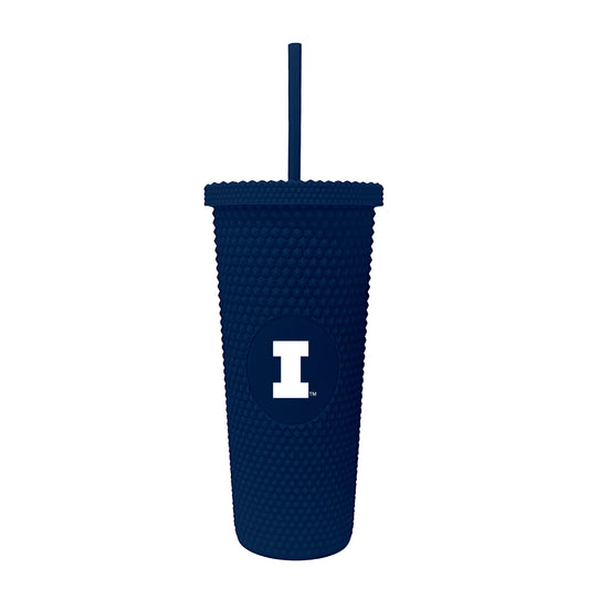 Illinois Navy 24oz Studded Tumbler