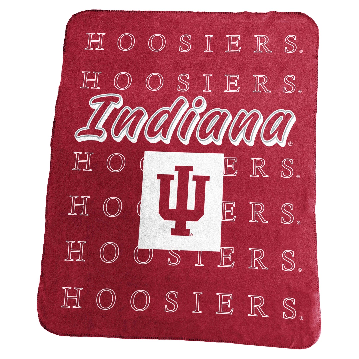 Indiana Classic Repeating Team Name Fleece Throw