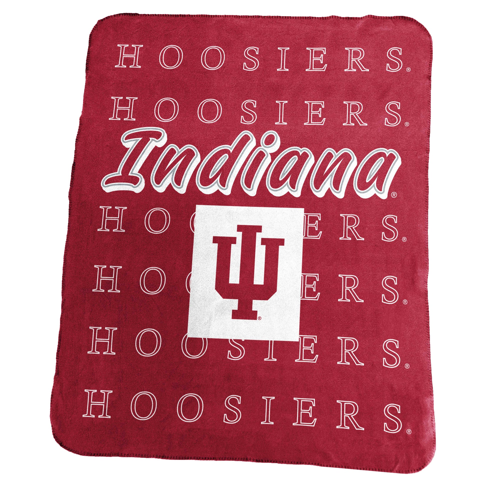 Indiana Classic Repeating Team Name Fleece Throw