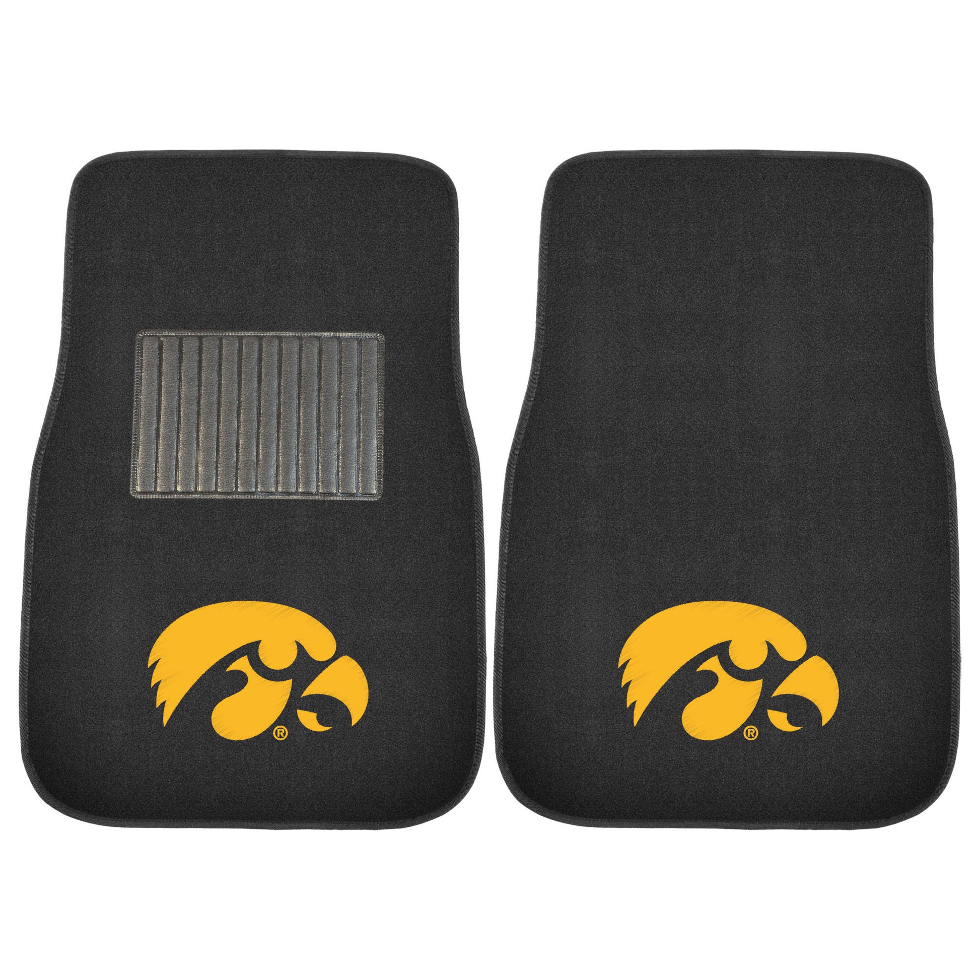 University of Iowa 2-pc Embroidered Car Mat Set