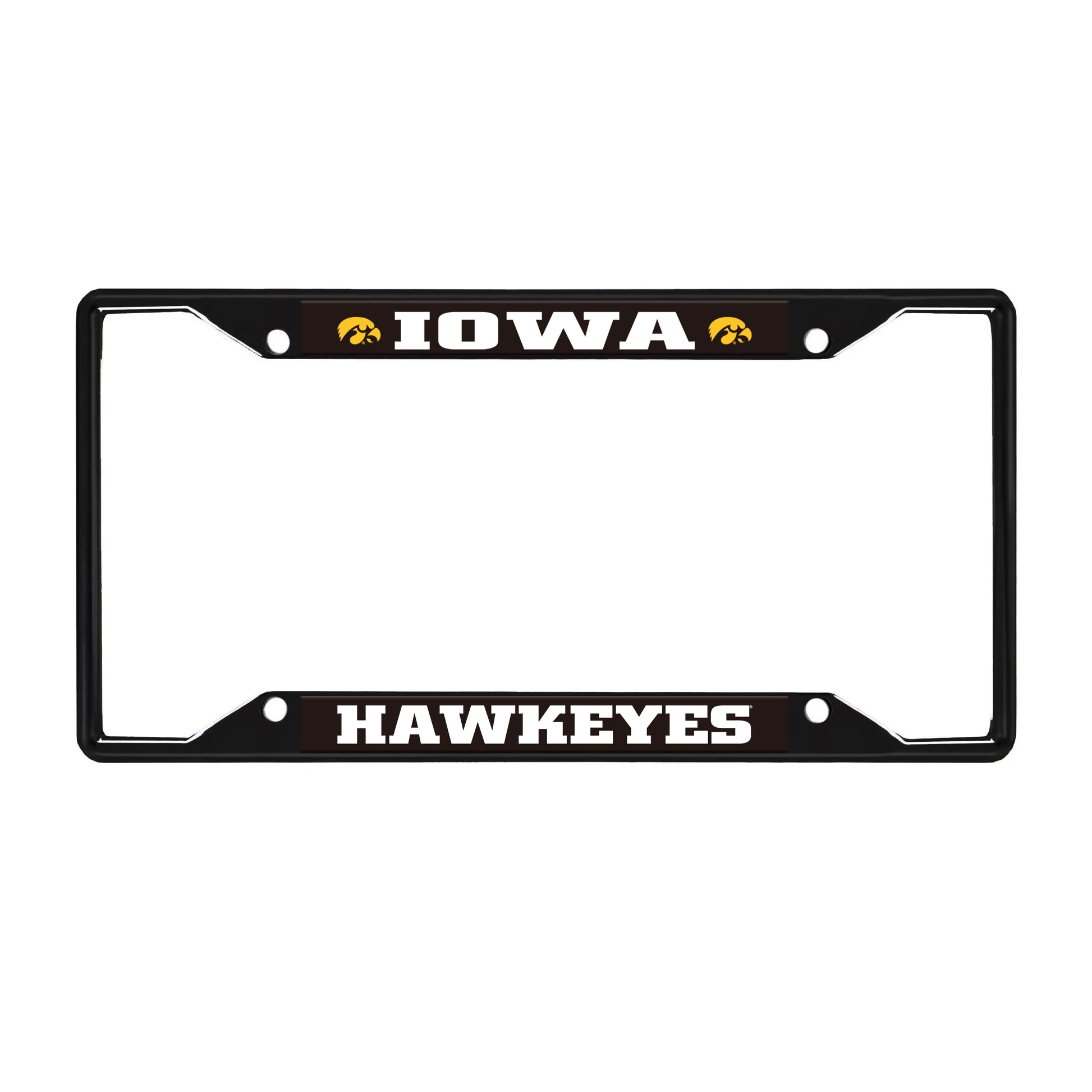 Iowa Black License Plate Frame
