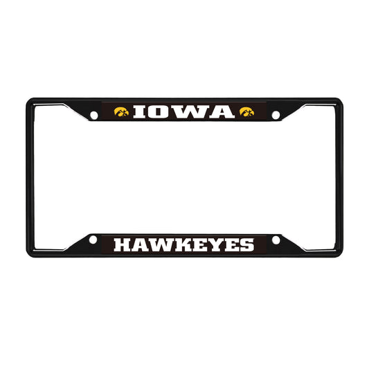 Iowa Black License Plate Frame