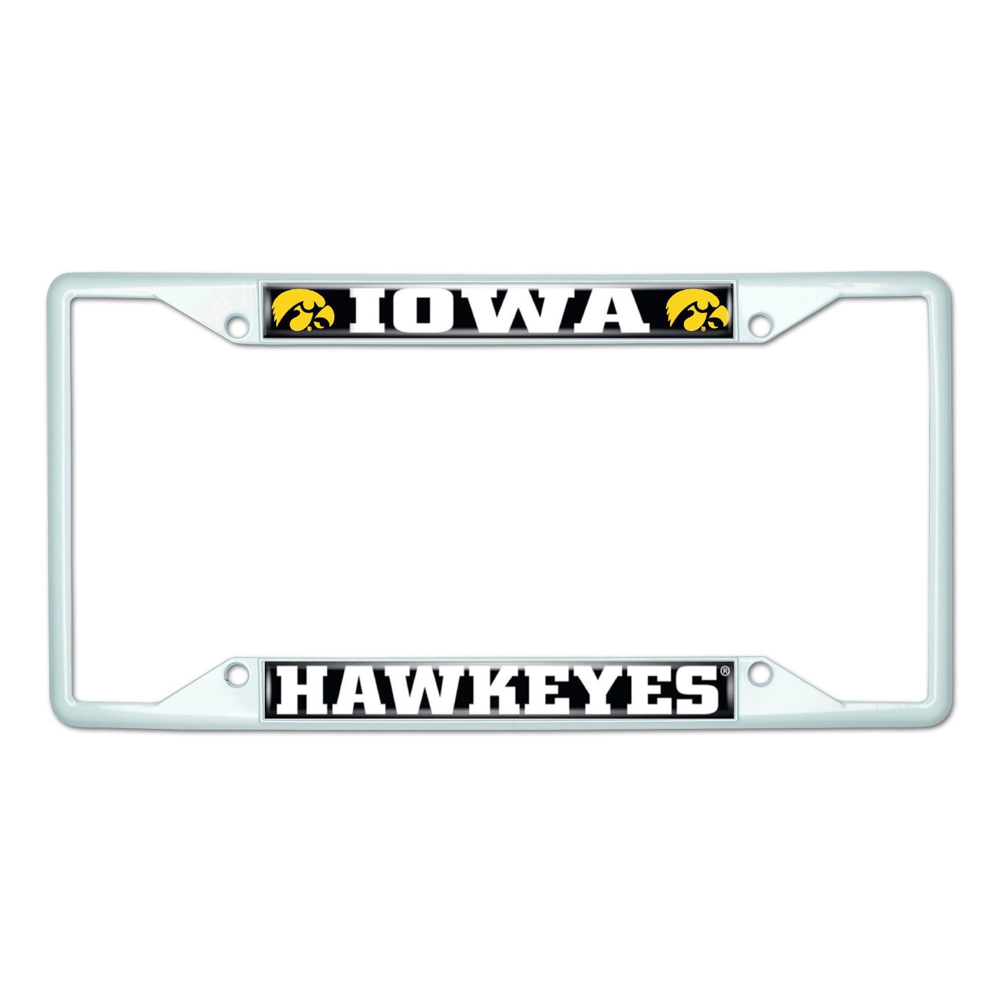 University of Iowa-White License Plate Frame