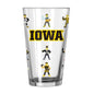 Iowa 16oz Mulitple Herkys Pint Glass