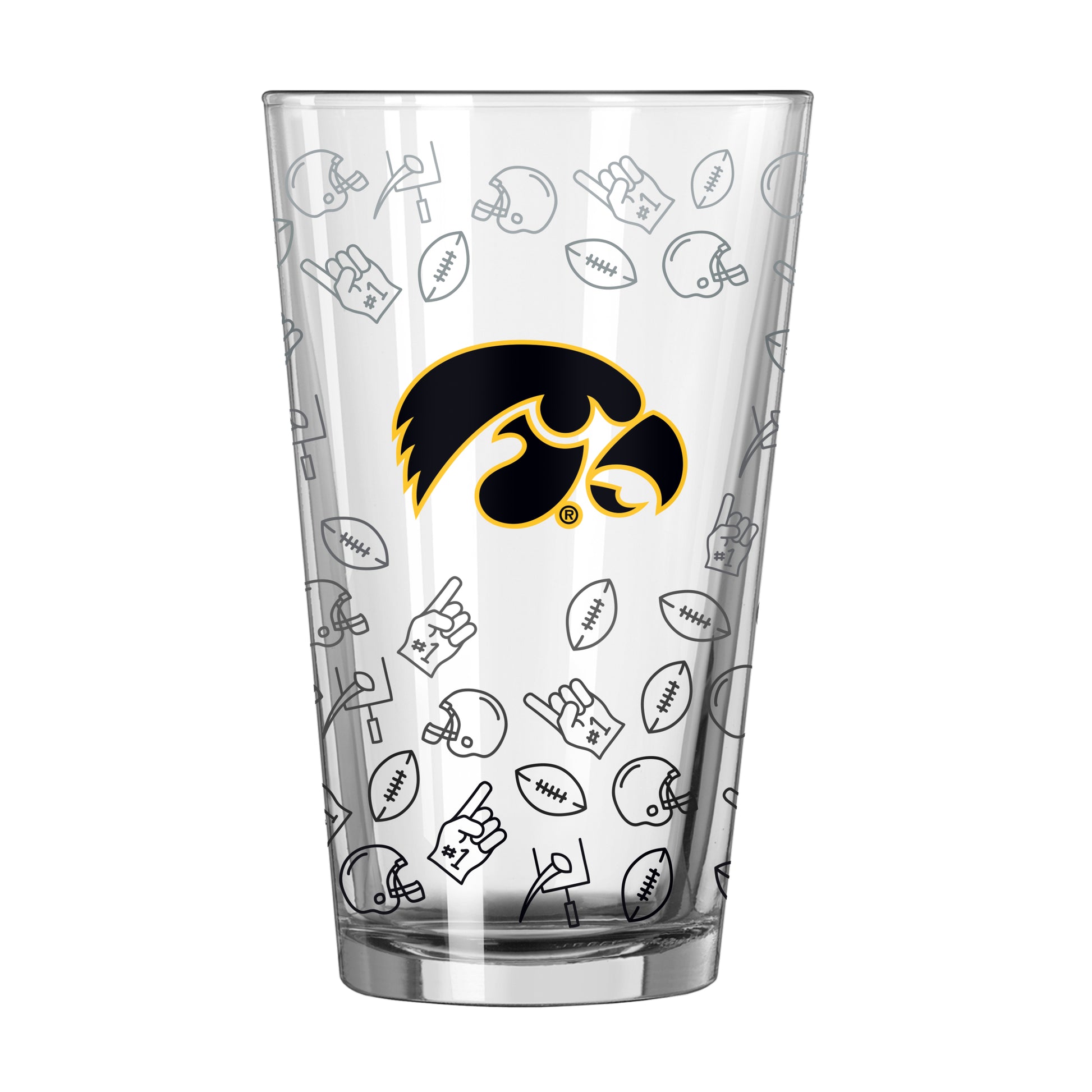 Iowa 16oz Ombre Playmaker Pint Glass