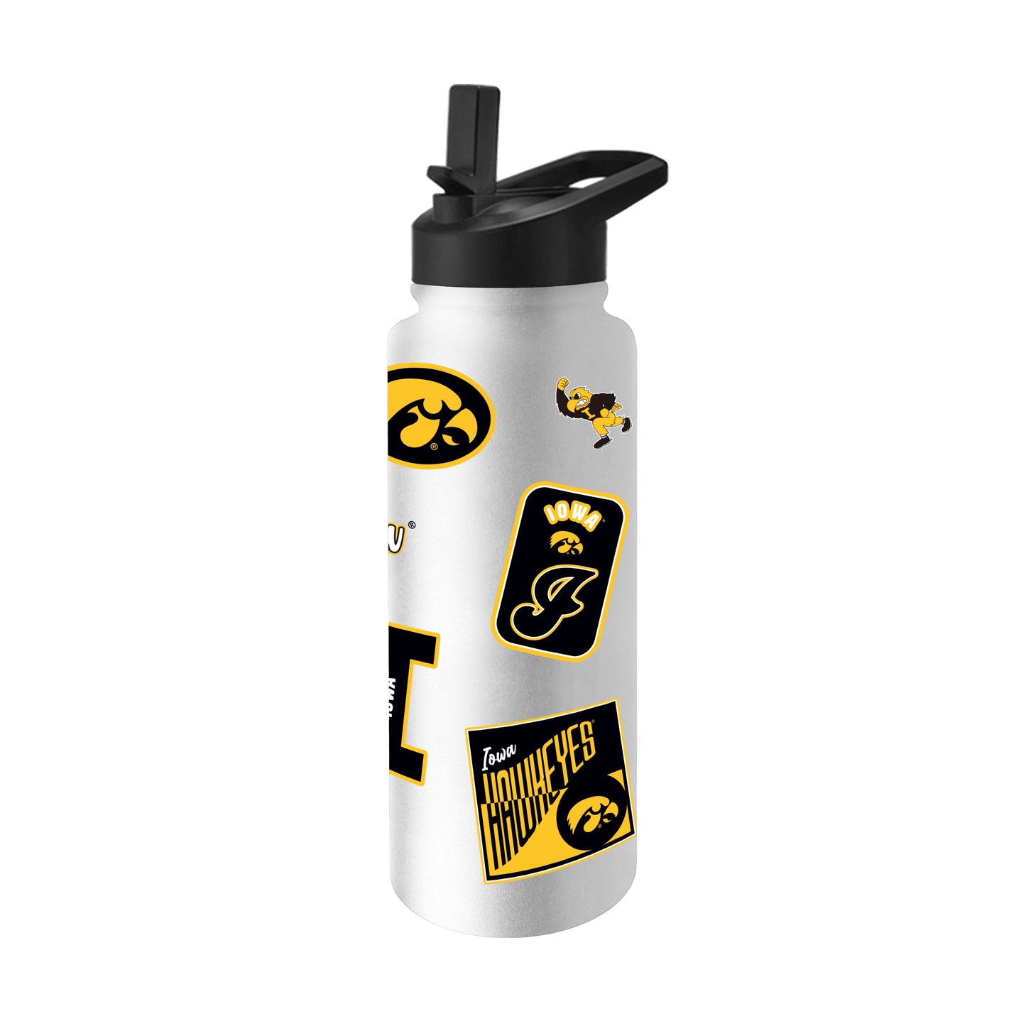Iowa 34oz White Dreamweave Quencher Bottle
