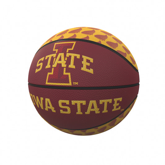 IA State Repeating Logo Mini-Size Rubber Basketball