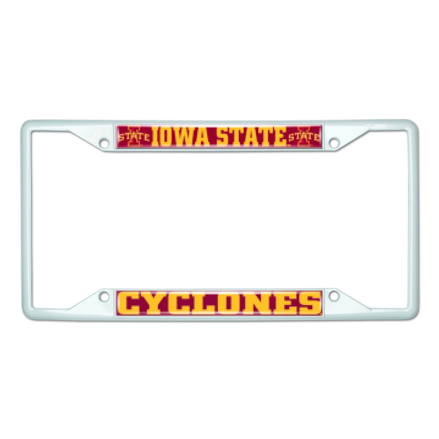 Iowa State University-White License Plate Frame