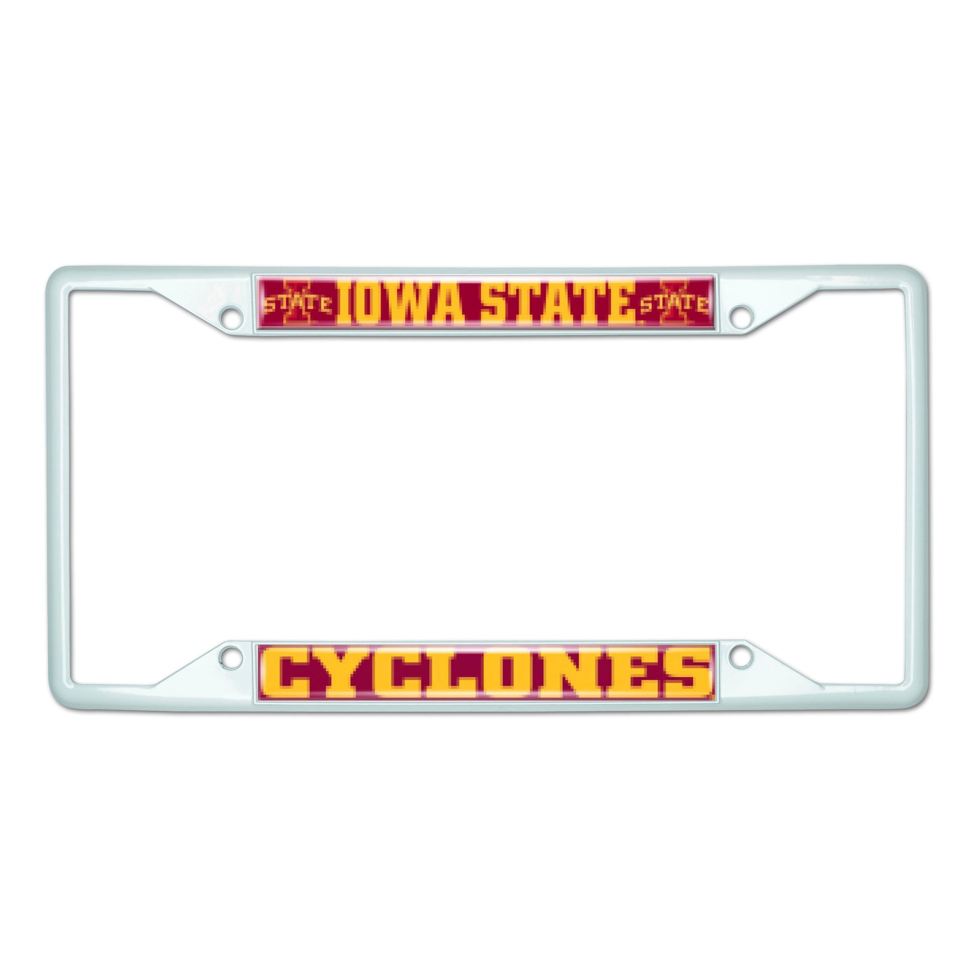 Iowa State University-White License Plate Frame