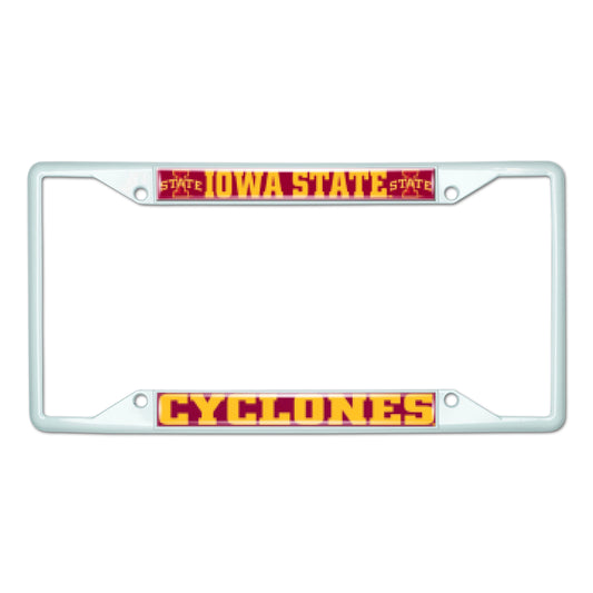 Iowa State University-White License Plate Frame