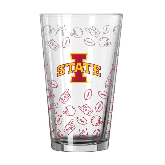 Iowa State 16oz Ombre Playmaker Pint Glass