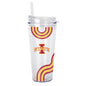 Iowa State 22oz Waves Dbl Wall Clear Tumbler