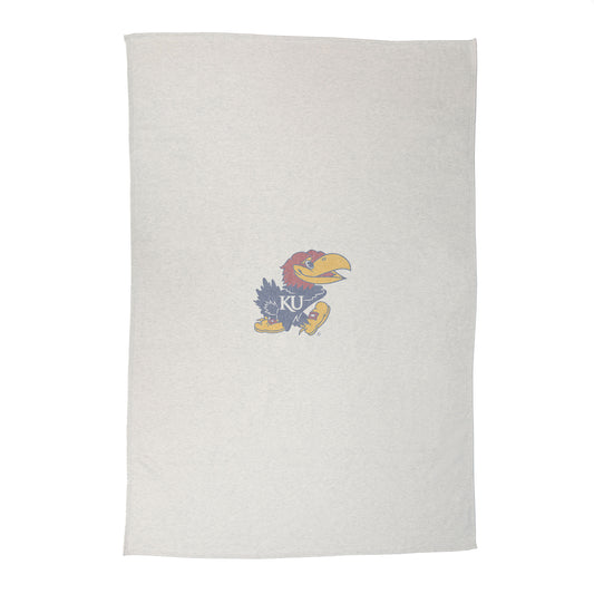Kansas Primary Logo Sublimated Sweatshirt Blanket