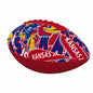 University of Kansas Mini Abstract Size Rubber Footballl