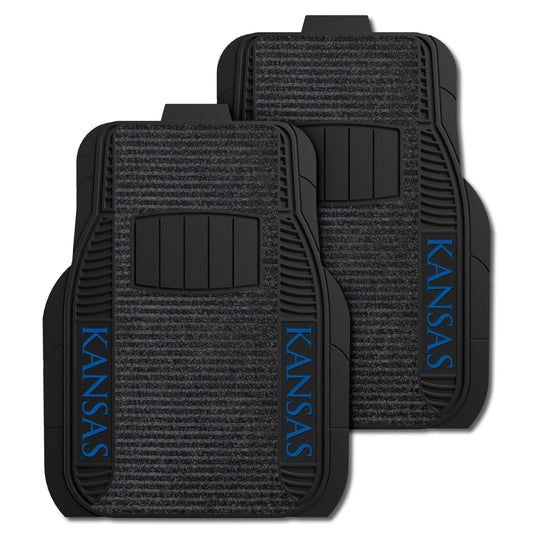 University of Kansas 2-pc Deluxe Car Mat Set