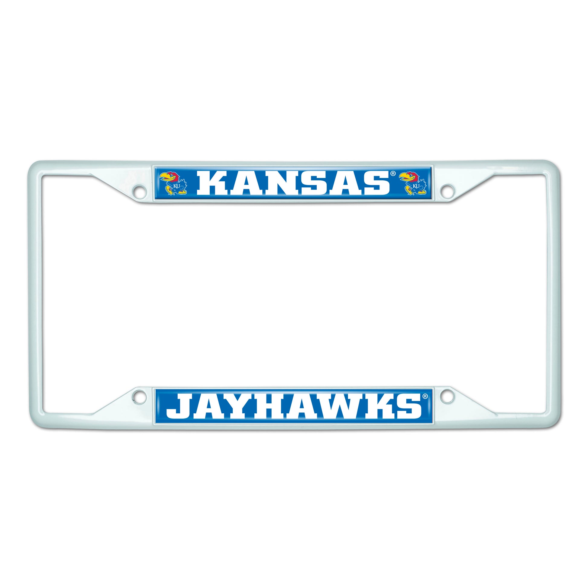 University of Kansas-White License Plate