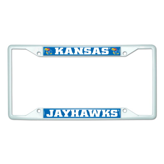University of Kansas-White License Plate
