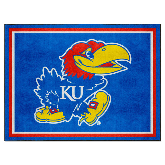 University of Kansas 8x10 Rug