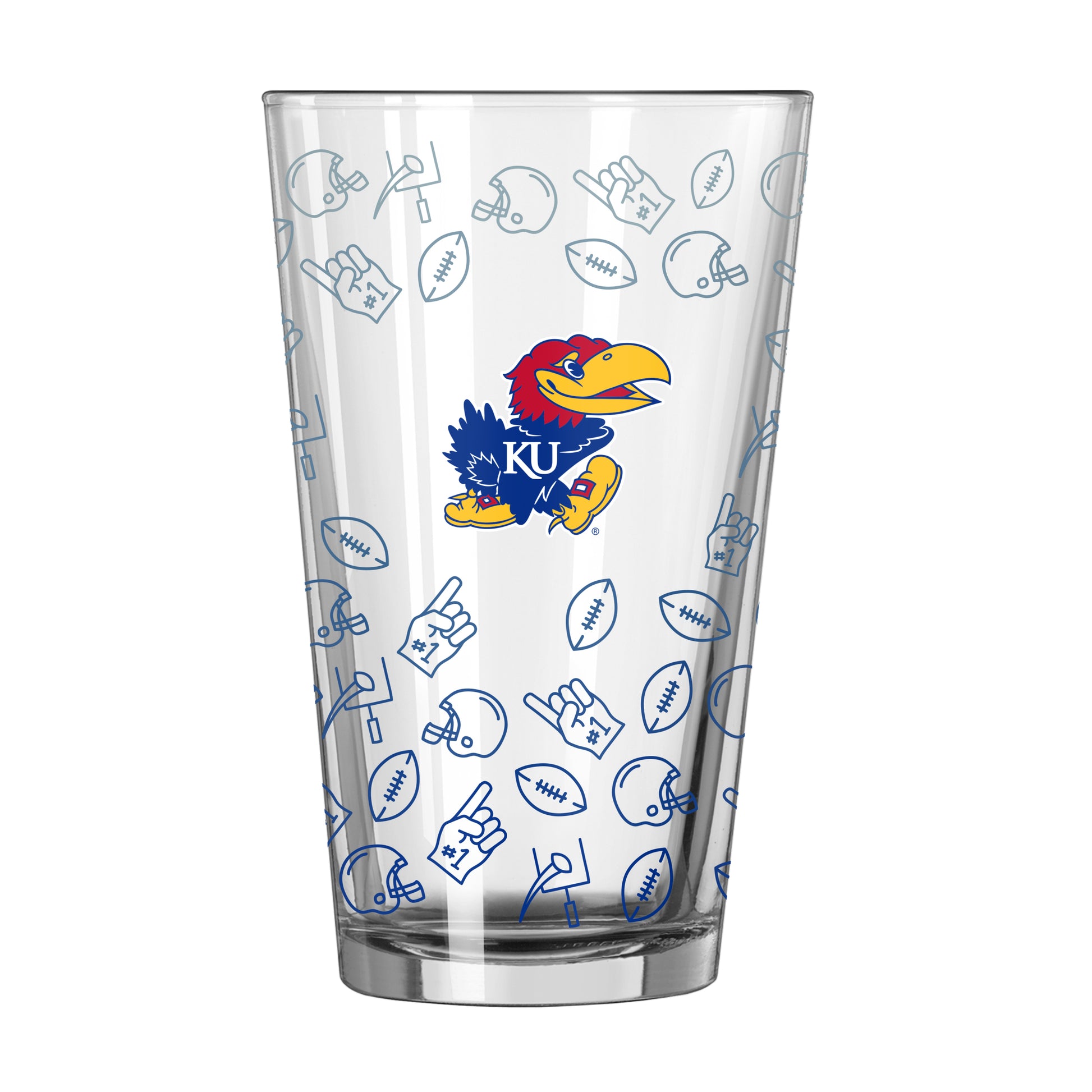 Kansas 16oz Ombre Playmaker Pint Glass