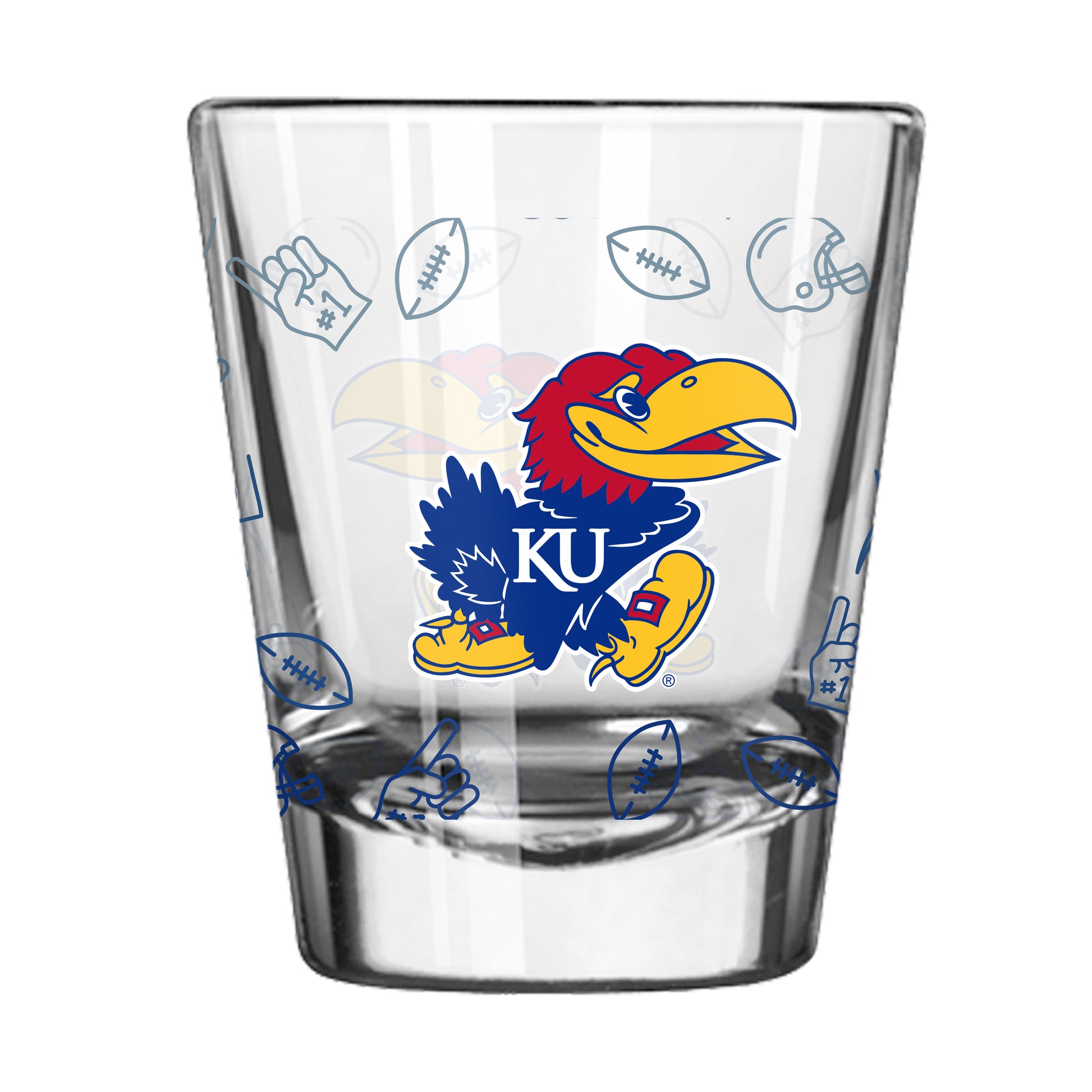 Kansas 2oz Ombre Playmaker Shot Glass