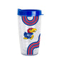 Kansas 16oz Waves Dbl Wall Clear Tumbler