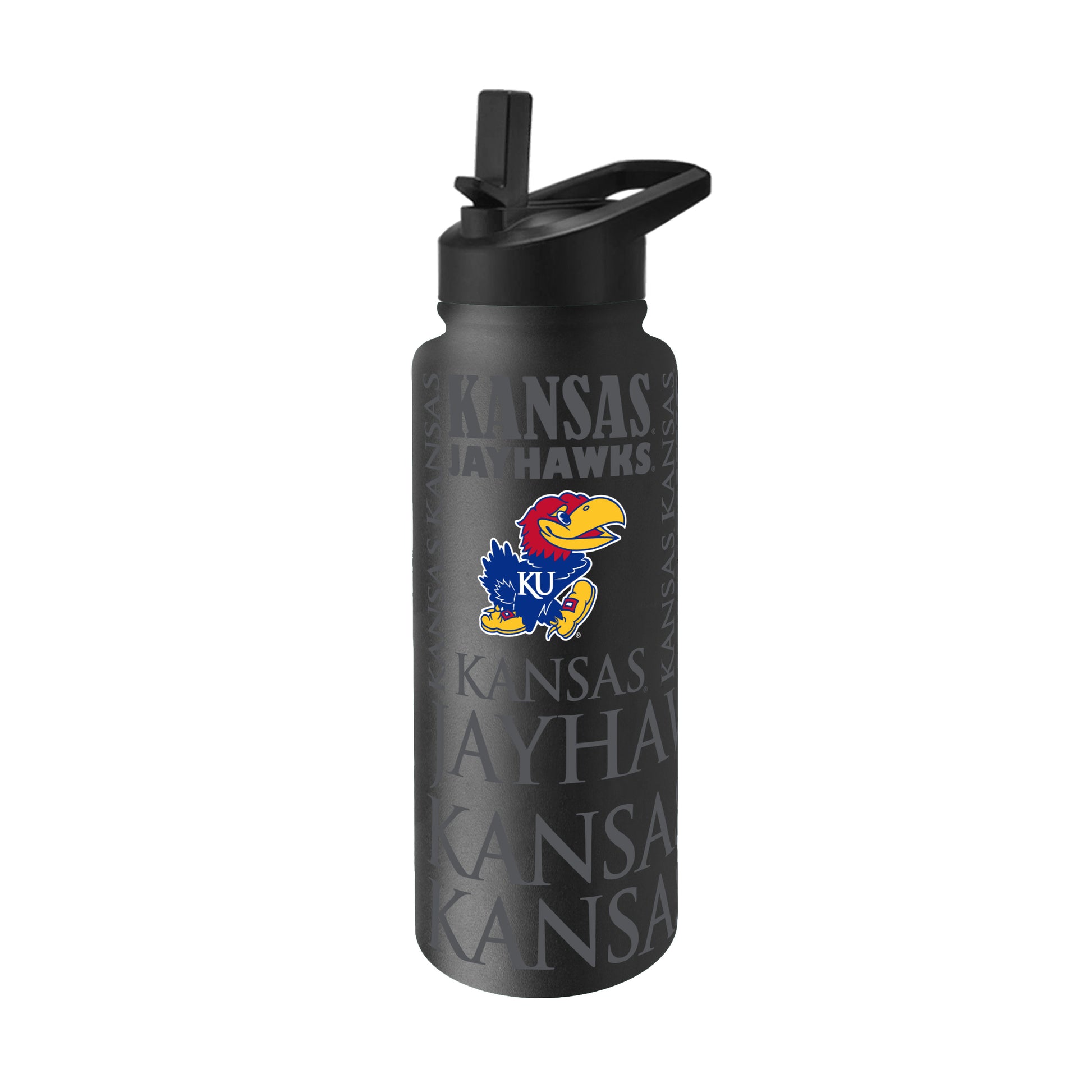 Kansas 34oz Black Replay Quencher Bottle