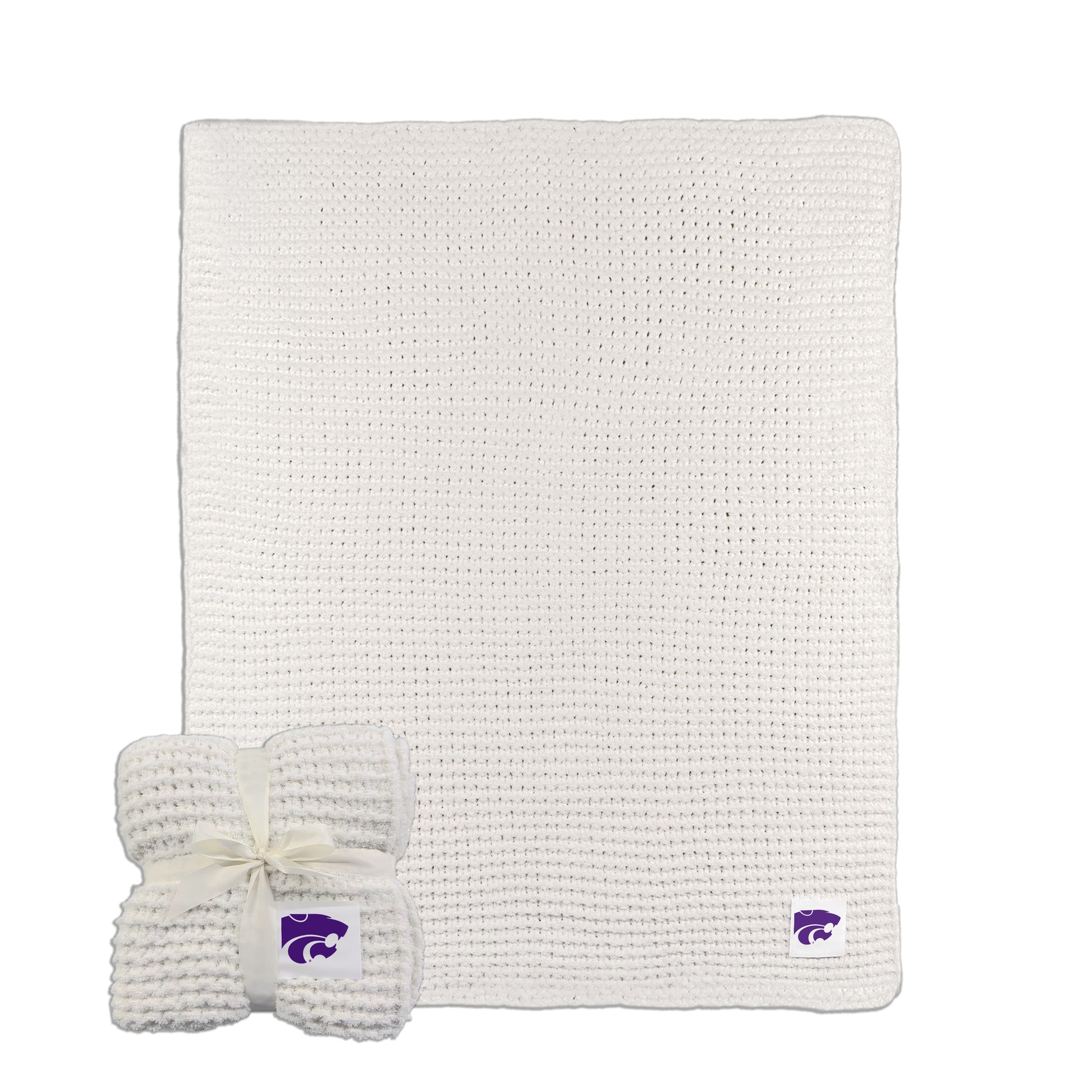 Kansas State Cable Knit Throw 50x60