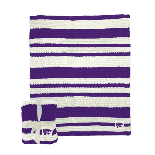Kansas State Cable Knit Throw 50x60