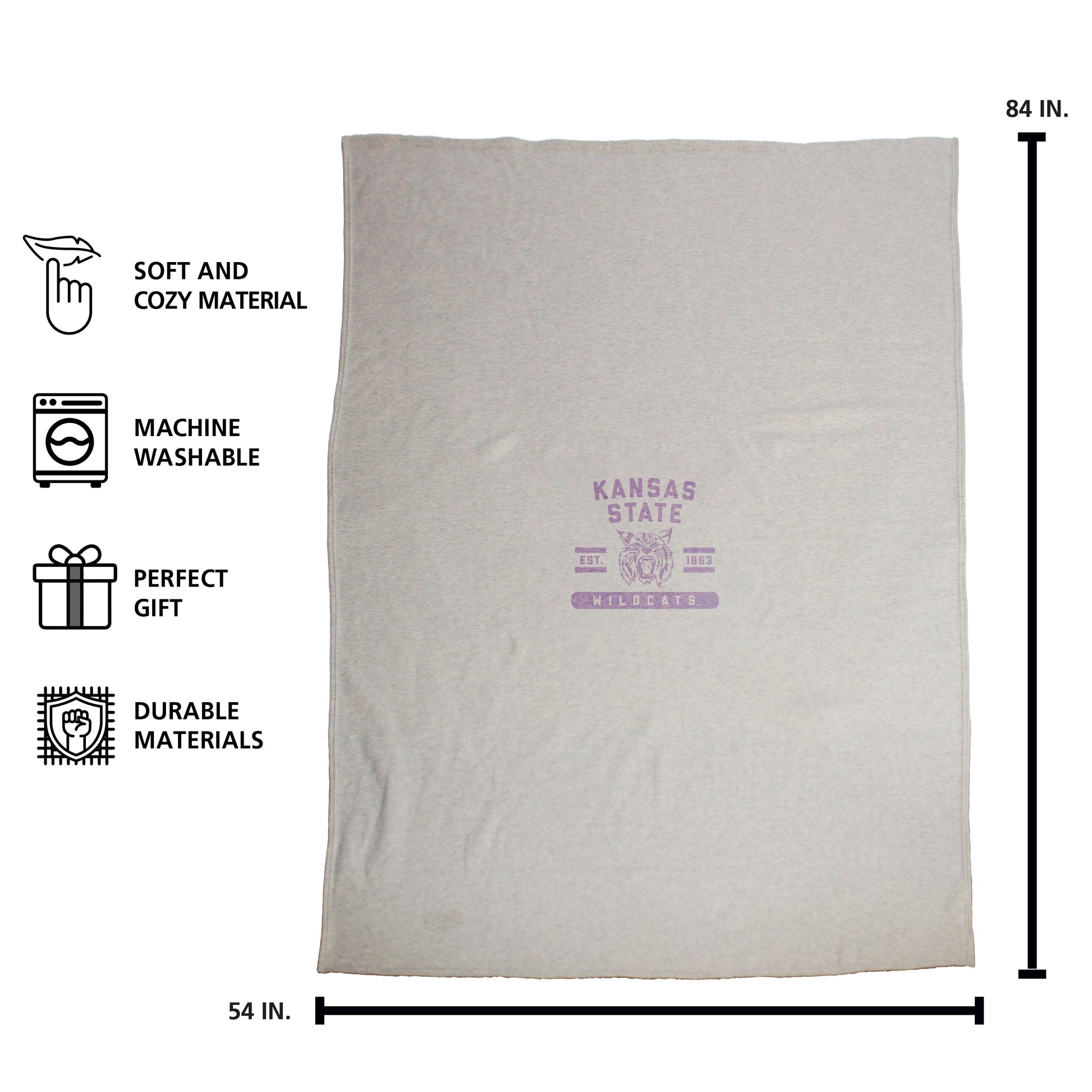 Kansas State Sublimated Sweatshirt Blanket