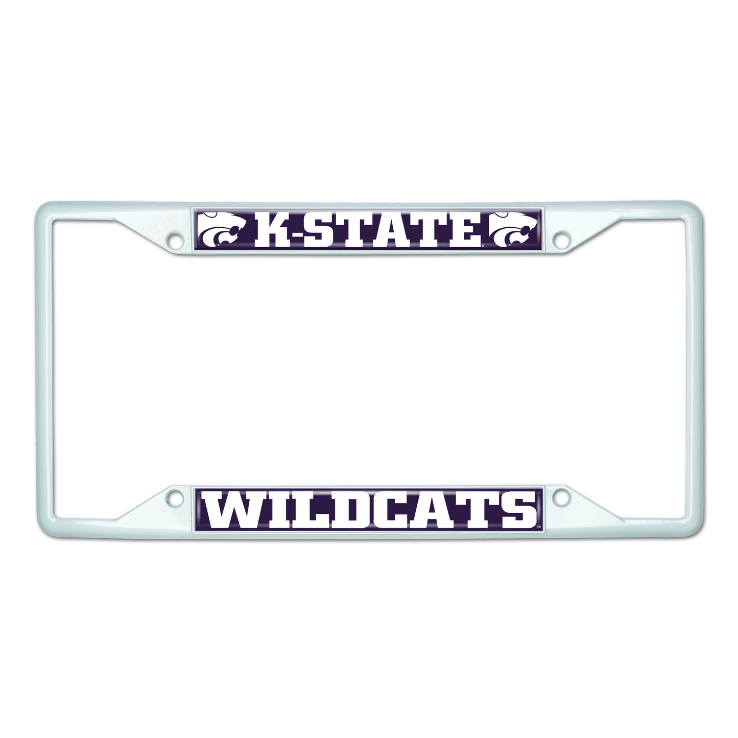 Kansas State University-White License Plate