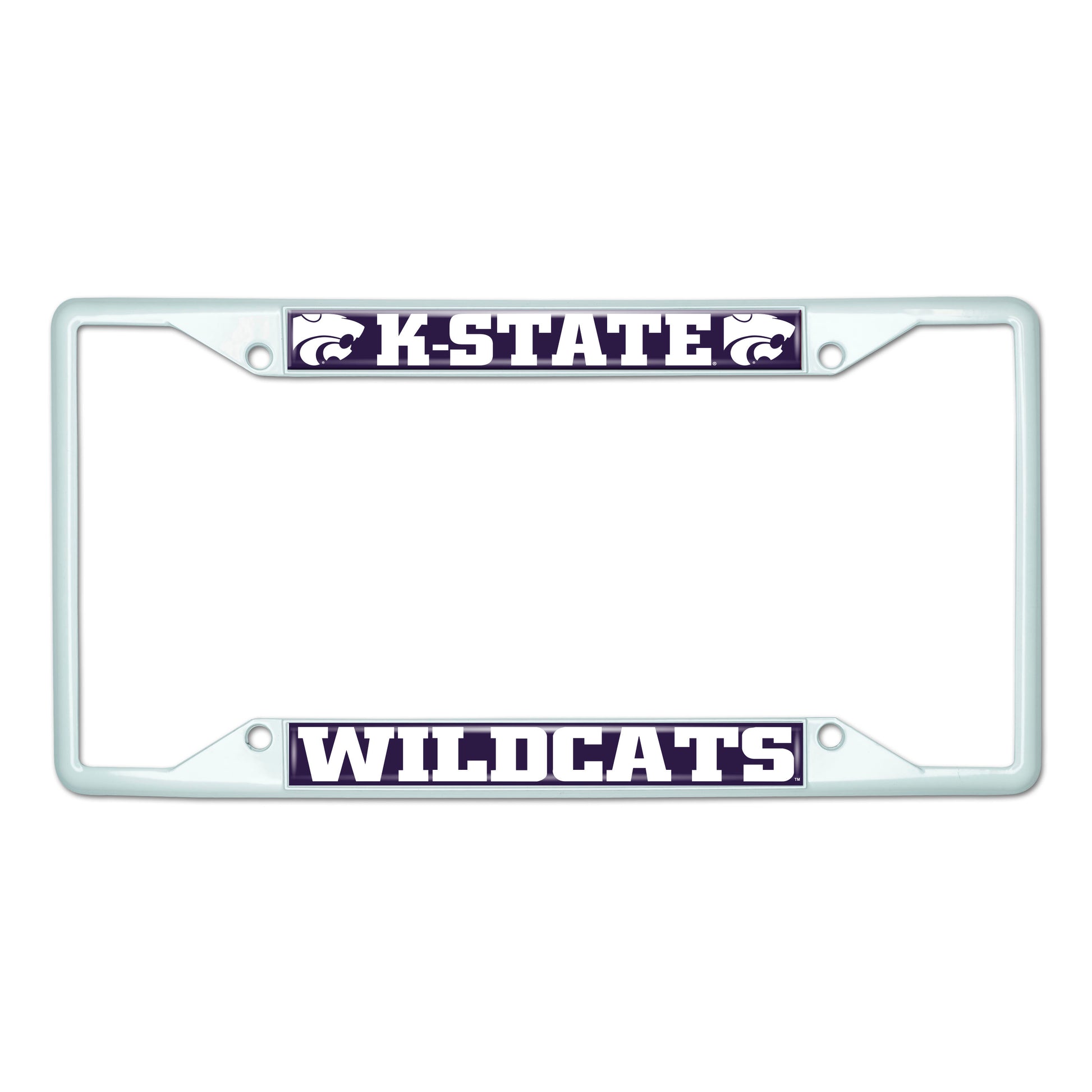 Kansas State University-White License Plate