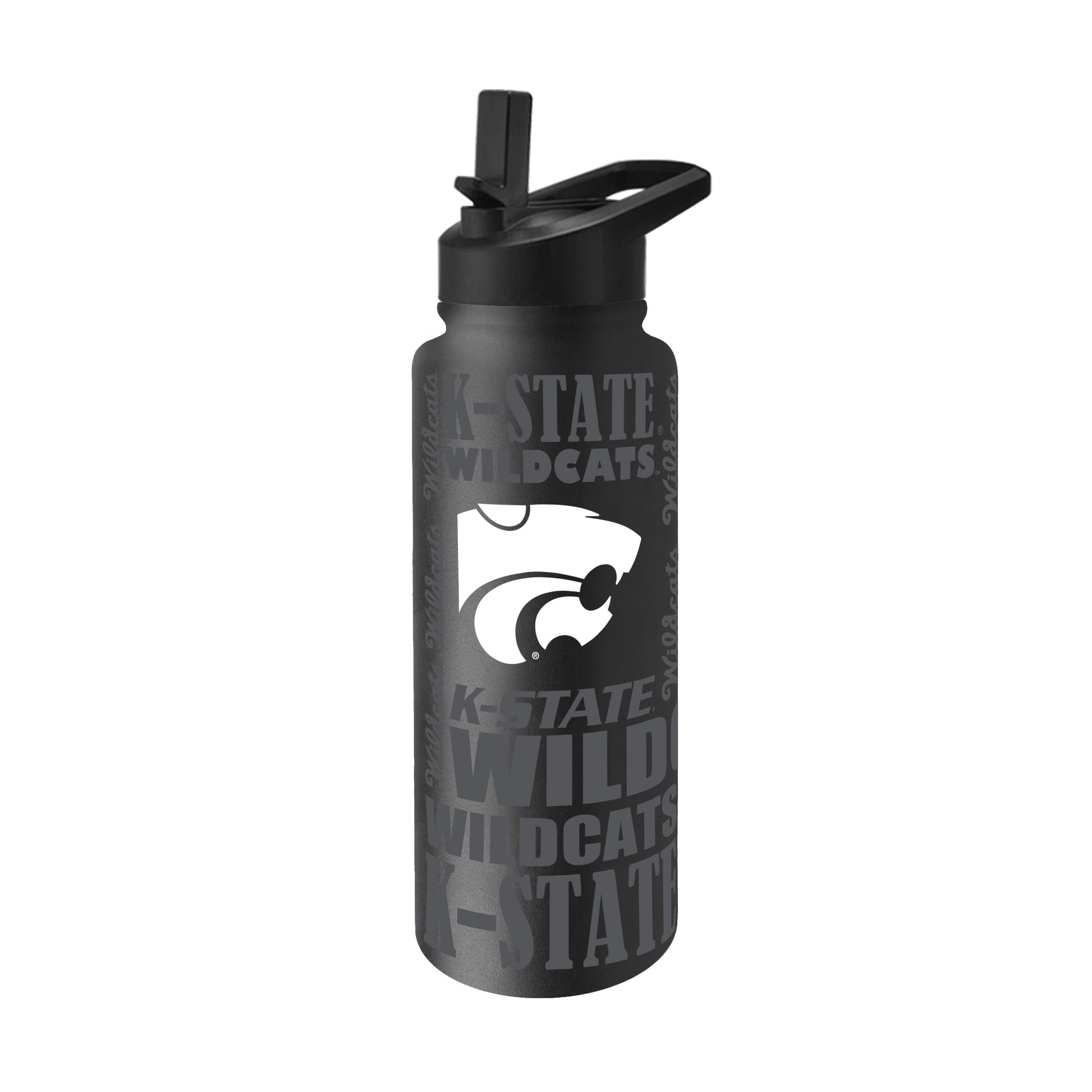 Kansas State 34oz Black Replay Quencher Bottle