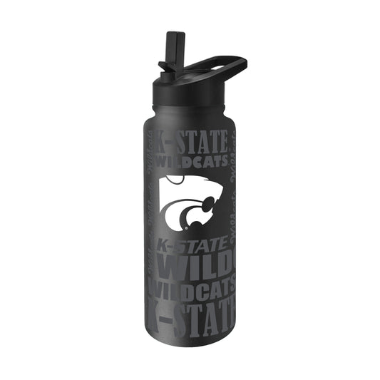 Kansas State 34oz Black Replay Quencher Bottle