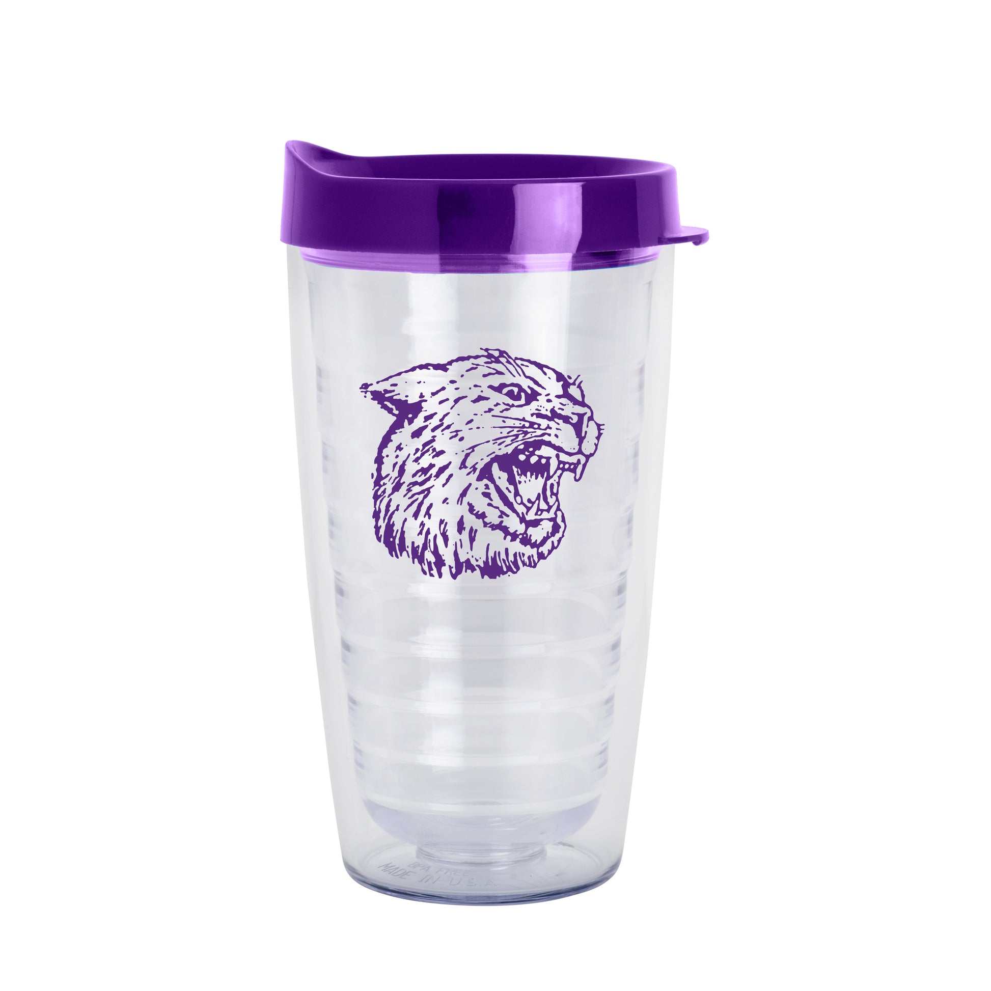 Kansas State Vault 16oz Flipside Dbl Wall Clear Tumbler