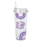 Kansas State Vault 22oz Waves Dbl Wall Clear Tumbler