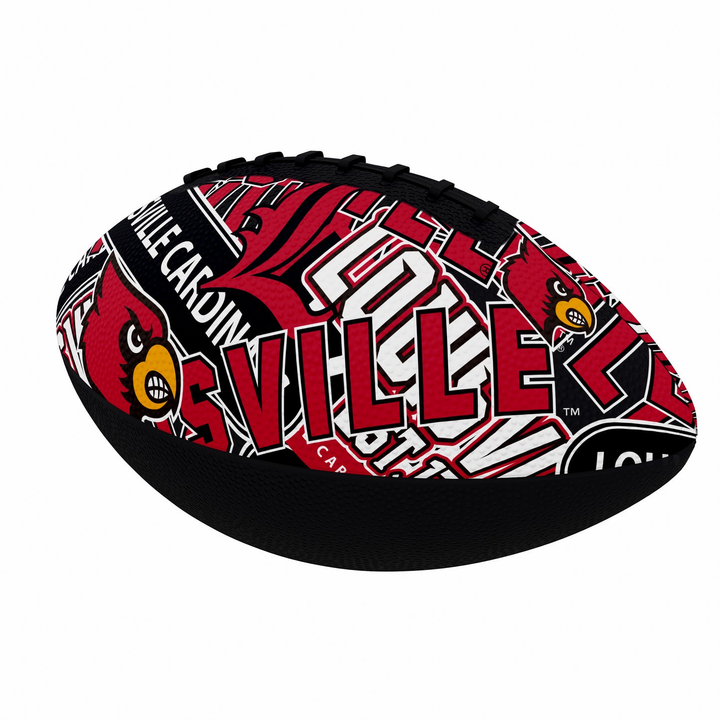 University of Louisville Mini Abstract Size Rubber Footballl