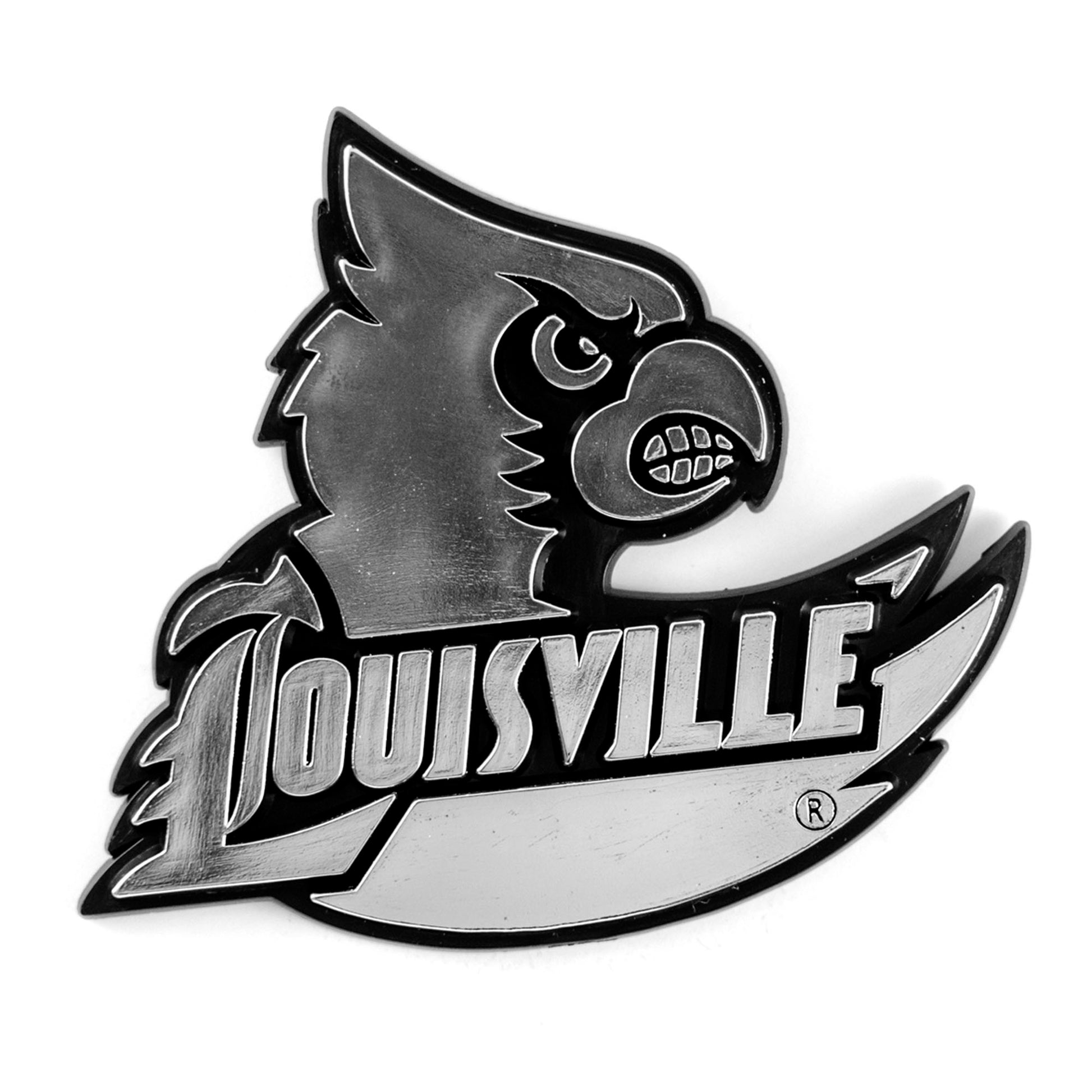 University of Louisville Plastic Chrome Emblem