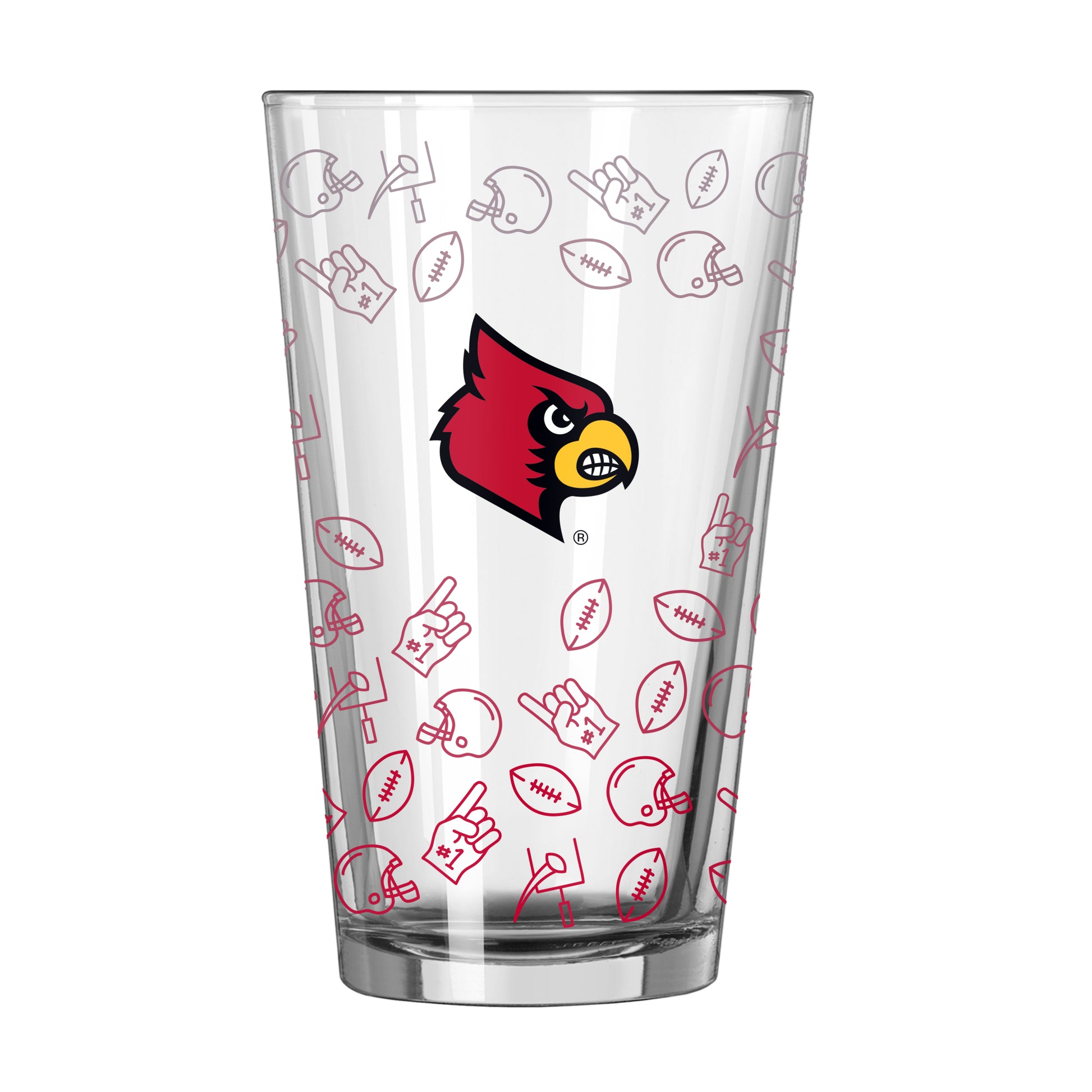 Louisville 16oz Ombre Playmaker Pint Glass